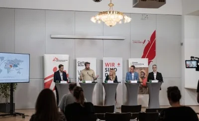 Austrian officials at press conference